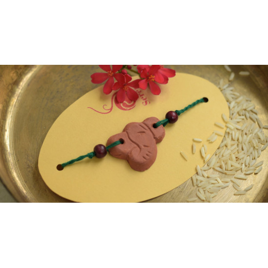 Terracotta ❂ Handmade . Rakhi { g }